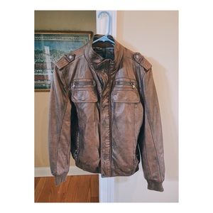 Calvin Klein Brown Leather Jacket